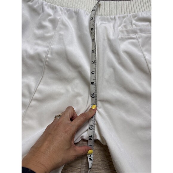 adidas Originals  Track  Pants Wonder White Sz L WMN Velvet Jogger new - Picture 8 of 15